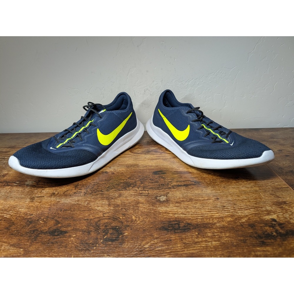Nike Quest 2 Obsidian Volt Navy‎ Blue Running Shoes Mens 10 AT4209-400